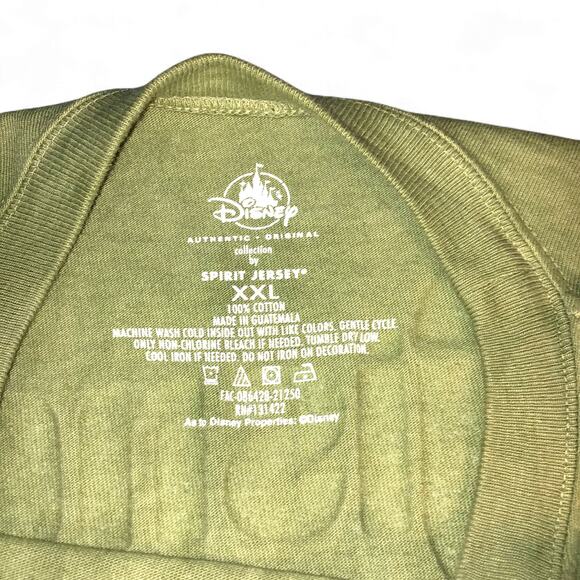 Walt Disney World Spirit Jersey - Olive Green Tie Dye Oversized Sweatshirt XXL - Picture 3 of 9